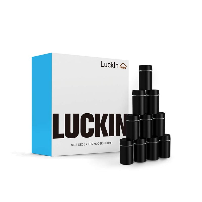 LuckIn 20-Pack Standoff Screws (3/4 in. Dia x 1 in. L), Stainless Steel Standoff Mounting Hardware for Acrylic Signs, Black - Image 4